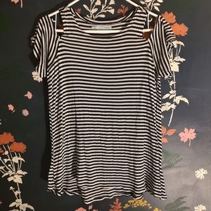 Maurice's Cold Shoulder Striped Top